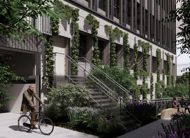 Projet de Covivio rue Bobillot, près de la Butte aux Cailles, dans le XIIIe arrondissement.